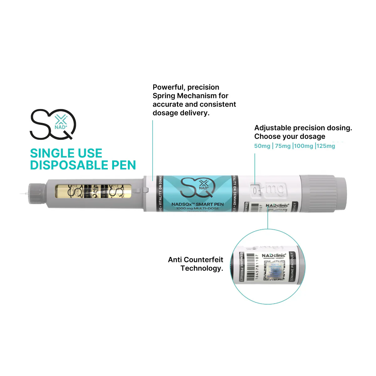 NAD+ Smart Pen 1000mg (One Month Supply)